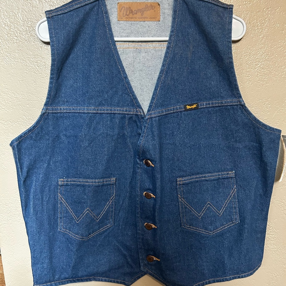 Wrangler Men's Blue Denim Vest